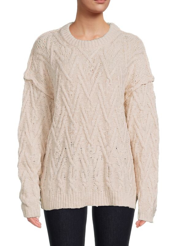 

Свитер isa с косами Free People Beige