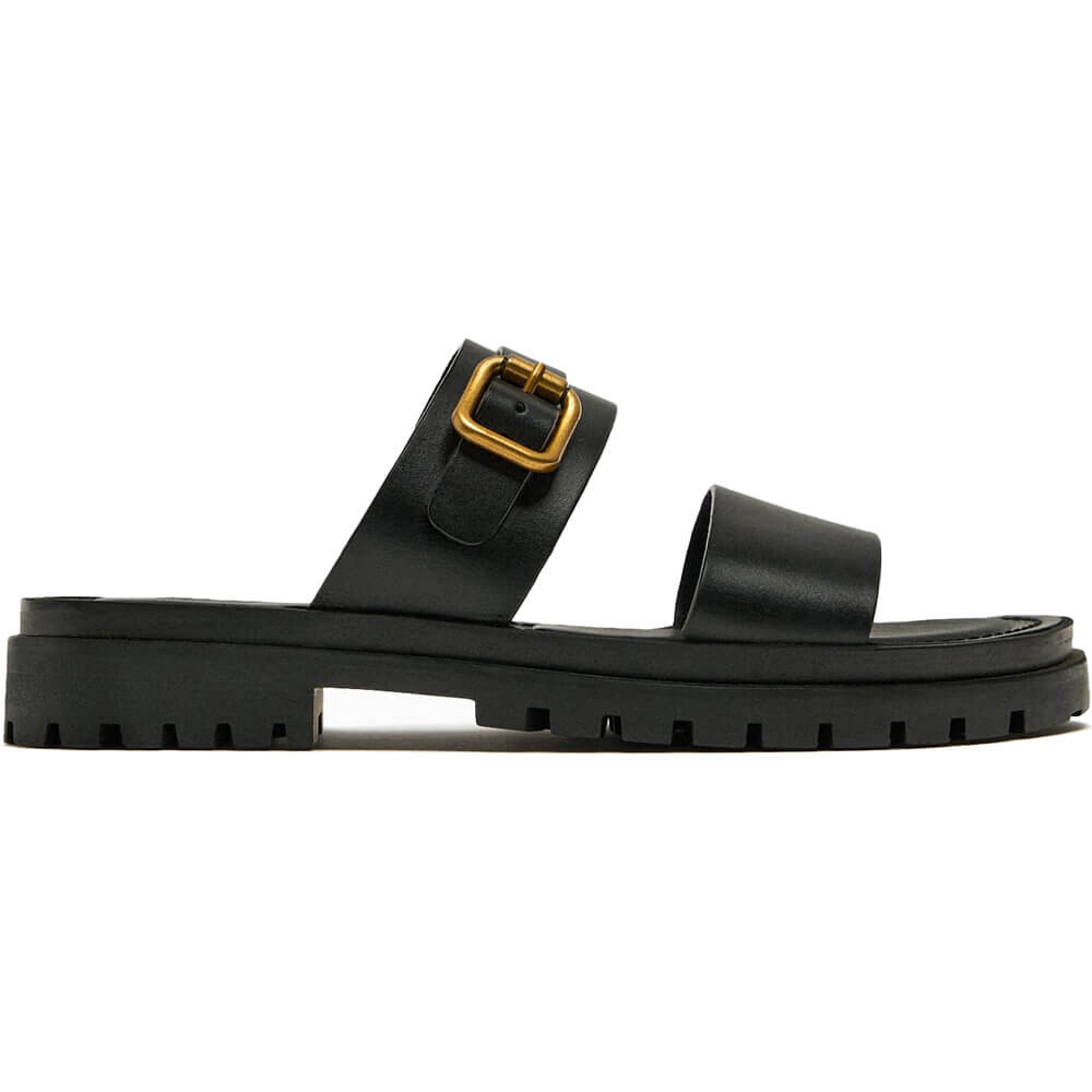 

Сандалии Zara Track Sole Leather Flat, черный