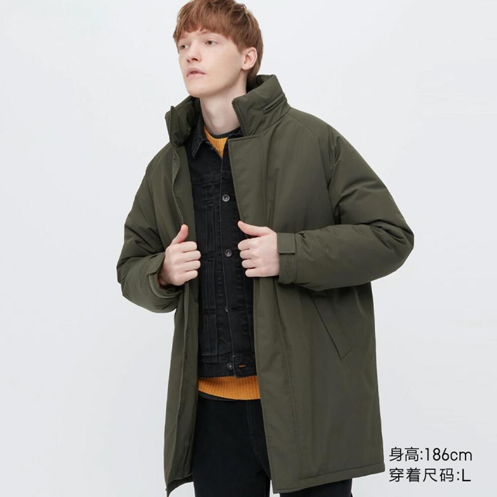 

Пальто унисекс Uniqlo, оливковый