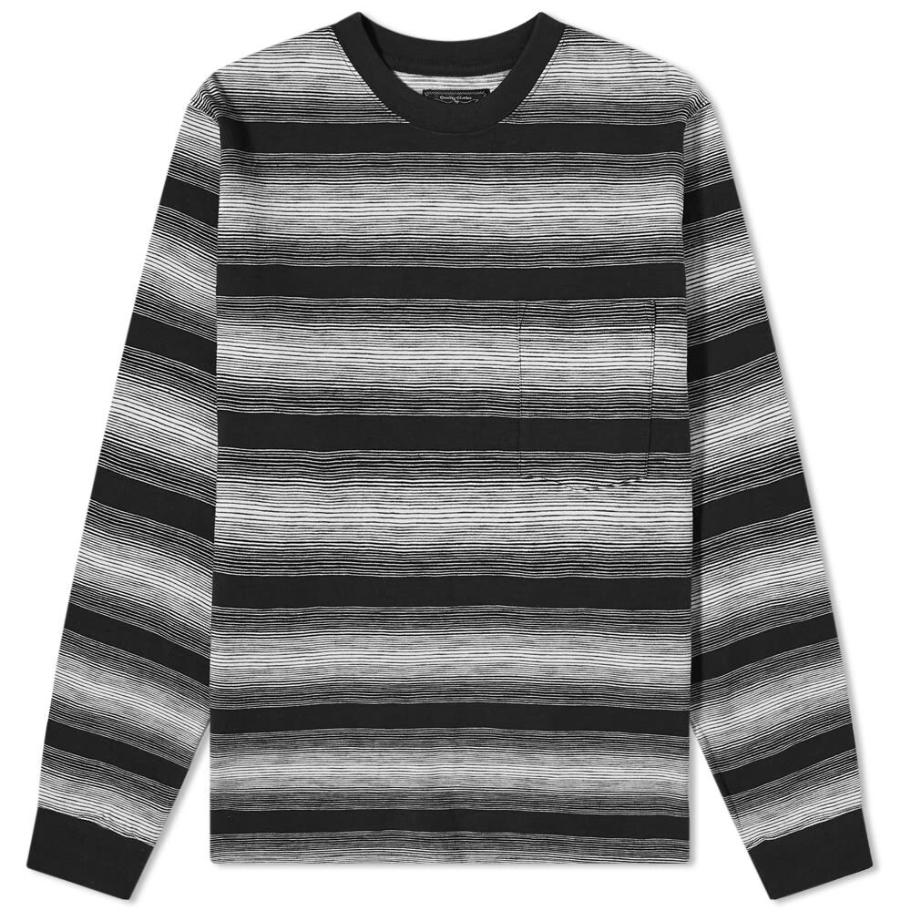 

Футболка Beams Plus Long Sleeve Gradation Stripe Pocket Tee, Серый