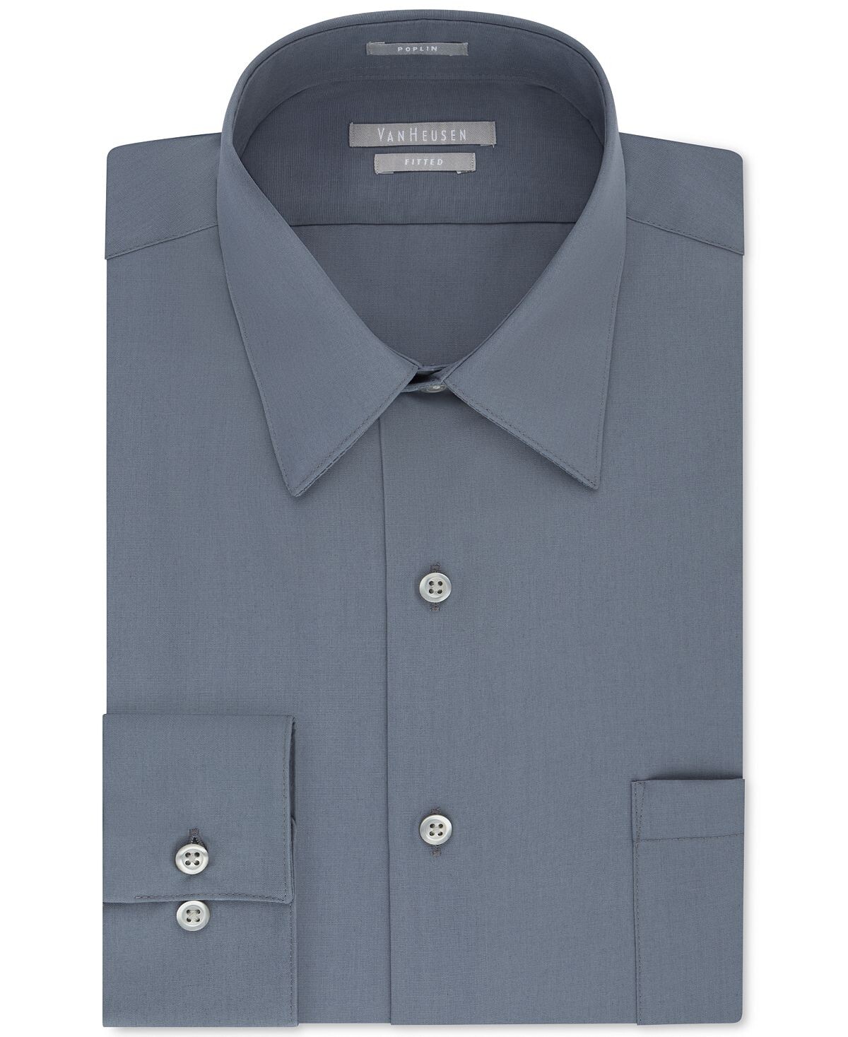 

Мужская классическая рубашка из поплина спортивного кроя Van Heusen, серый