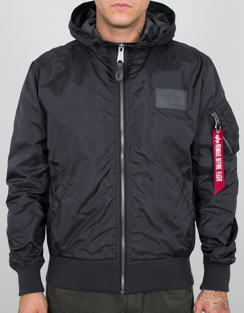

Куртка Alpha Industries MA-1 LW Hooded, темно-серая