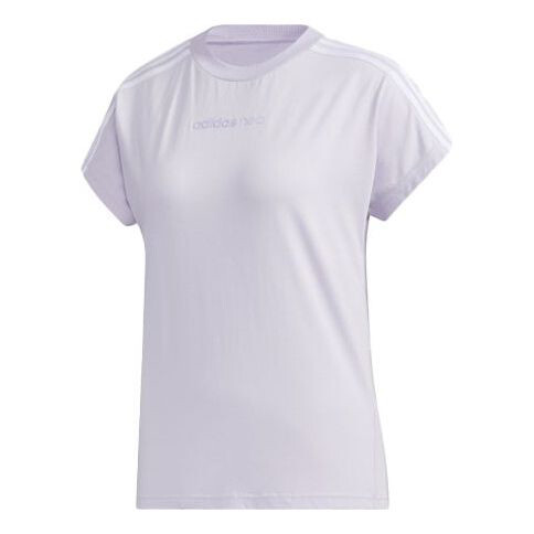 

Футболка Adidas neo Casual Sports Short Sleeve Purple White, Фиолетовый