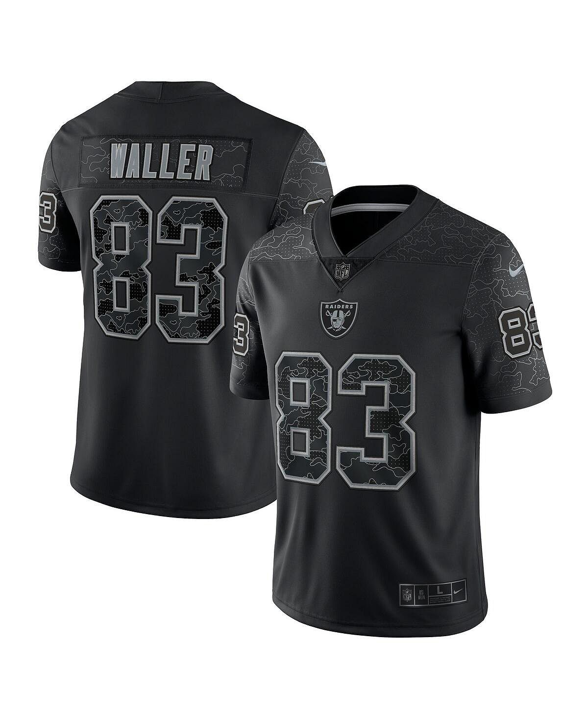 Мужская футболка darren waller black las vegas raiders reflective limited edition Nike, черный футболка женская nike dry оранжевый