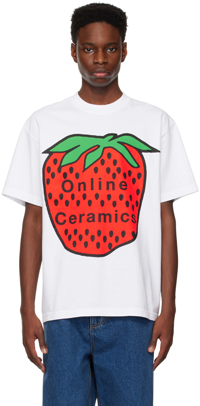 ONLINE CERAMICS strawberry LOGO TEE - Tシャツ/カットソー(半袖/袖なし)