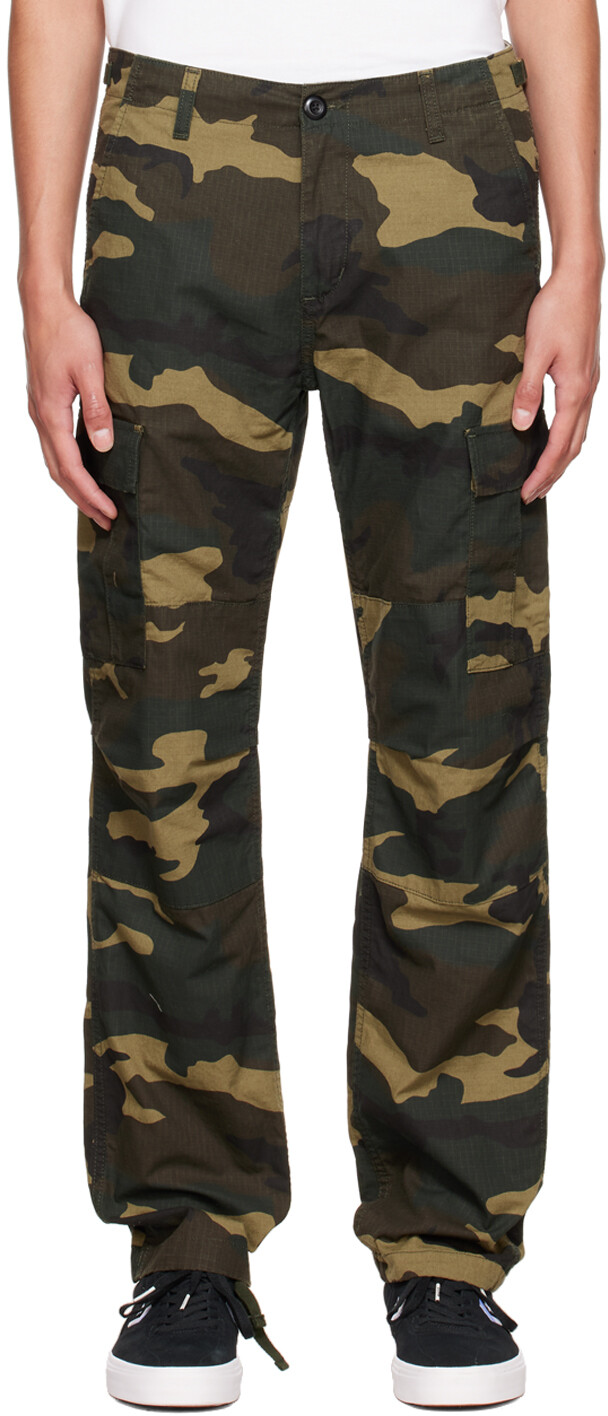 

Брюки-карго цвета хаки с камуфляжным принтом Carhartt Work In Progress