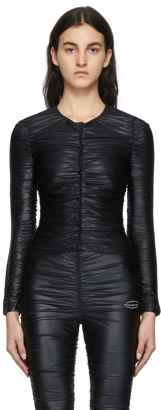 

Черный кардиган со сборками Alexander Wang