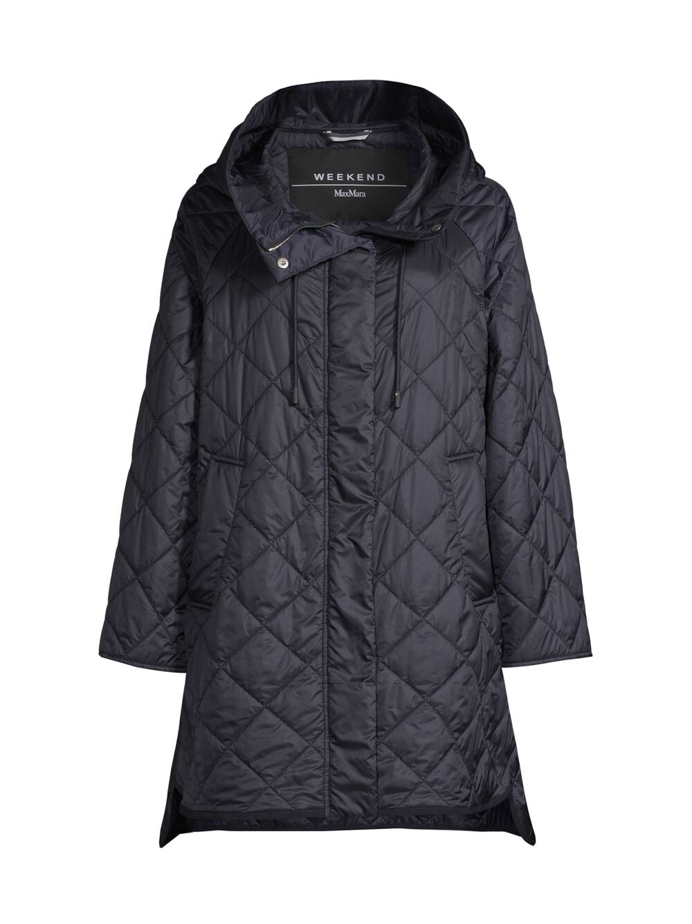 

Стеганое пальто Vicolo с капюшоном Weekend Max Mara, Серый