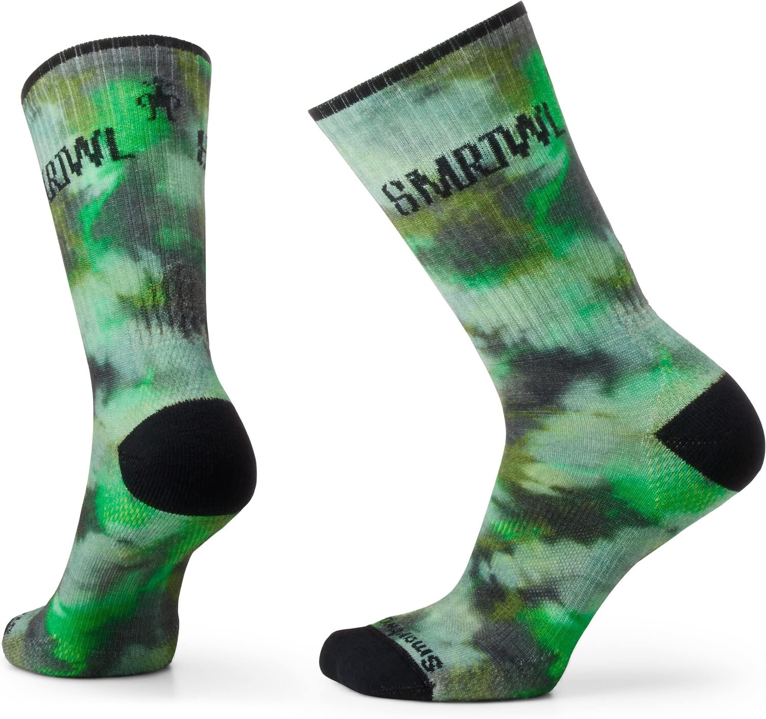 

Носки Smartwool Athletic Far Out Tie-Dye Print Crew, цвет Winter Moss
