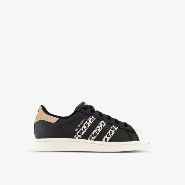 

Кожаные кроссовки Superstar с низким берцем и логотипом Adidas, черный