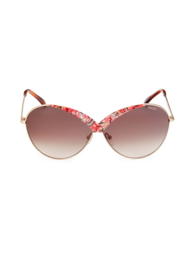 

Круглые солнцезащитные очки 65MM Emilio Pucci, цвет Deep Red