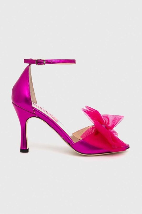 

Кожаные сандалии Ashley с металлическим бантом Custommade, розовый