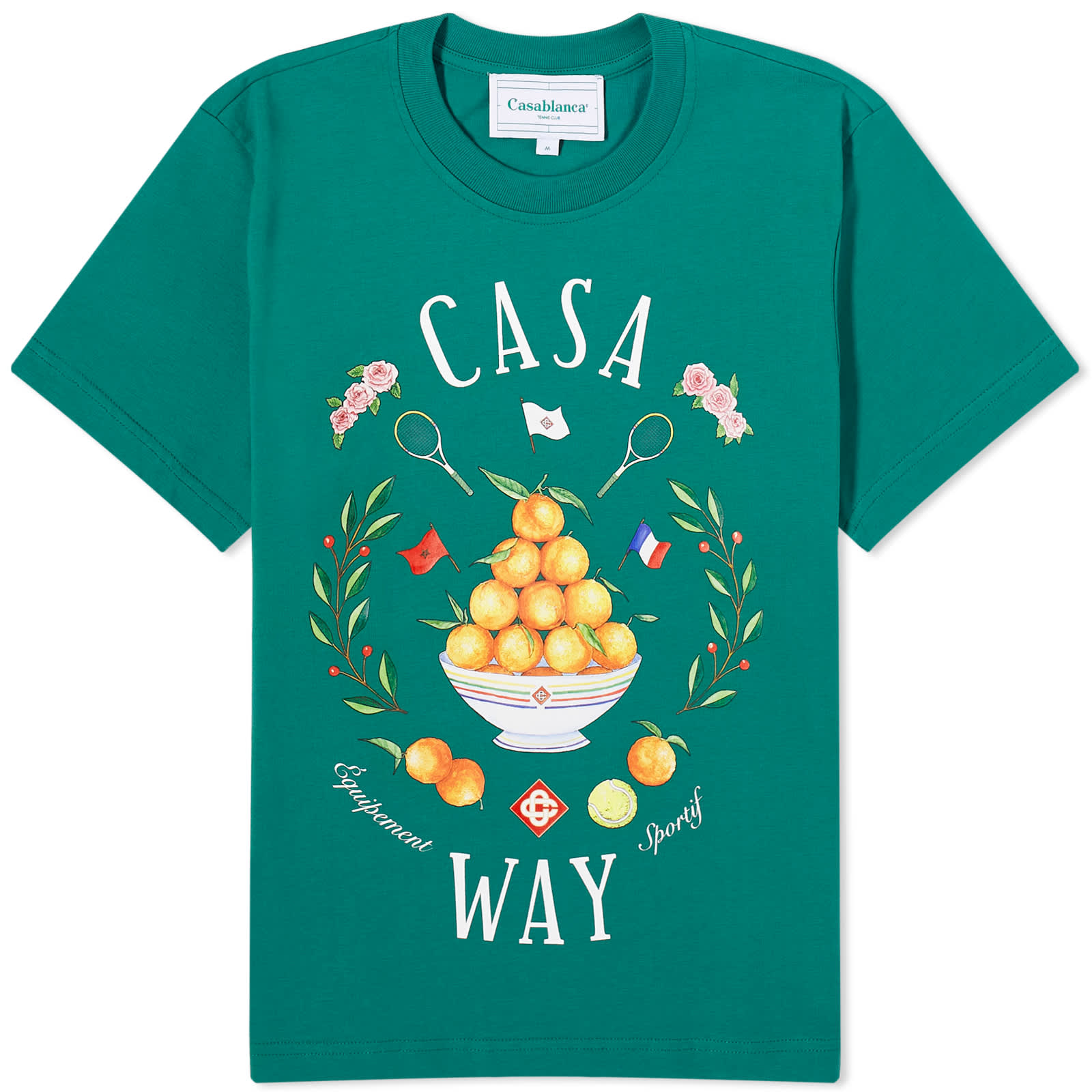 Футболка Casablanca Casa Way Fitted, зеленый худи casablanca casa way embroidered черный