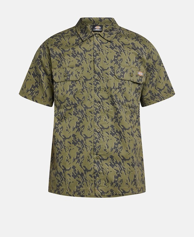 

Рубашка с короткими рукавами – стандартный крой. Dickies, хаки