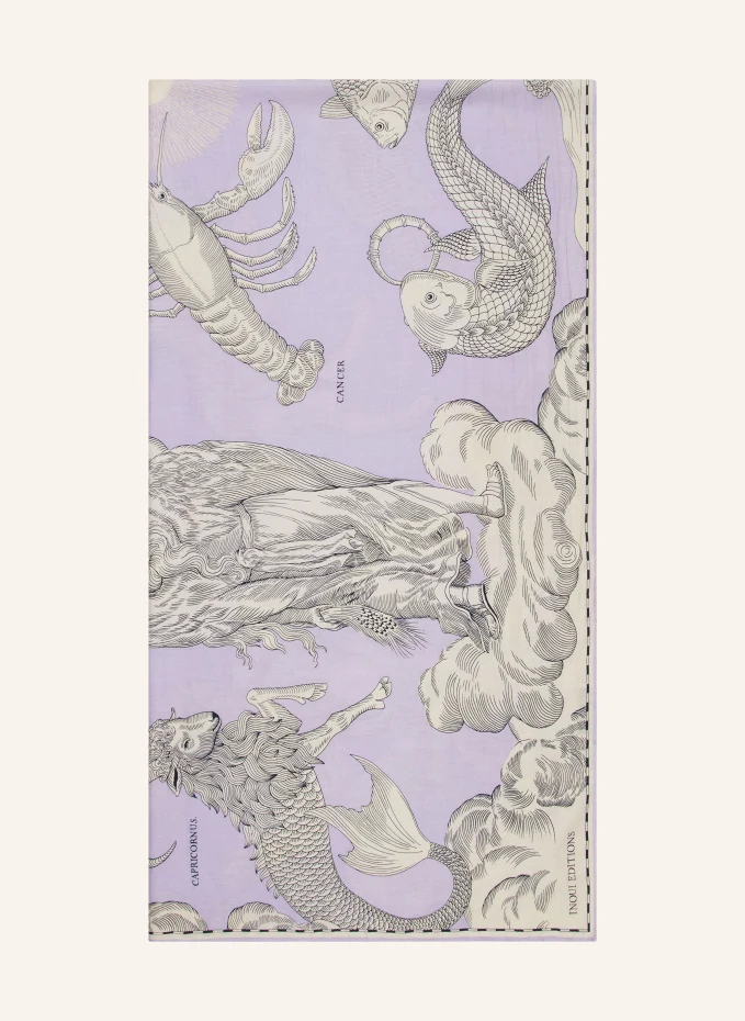 

Астрология шарф с шелком Inoui Editions, черный