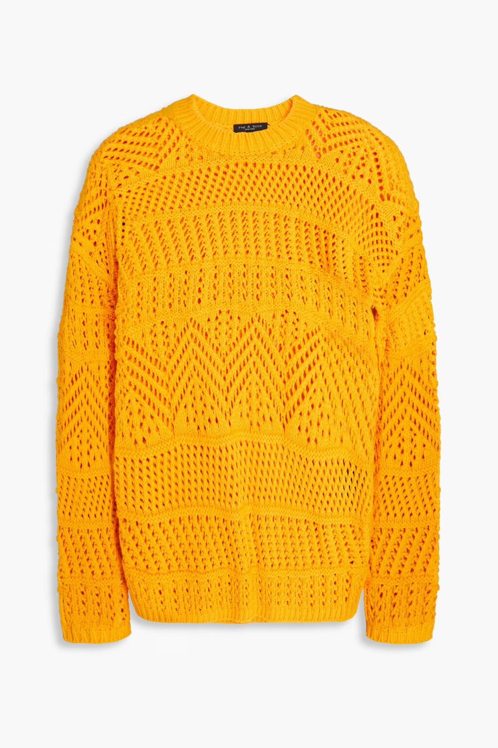 

Свитер Renee открытой вязки из смесового хлопка Rag & Bone, цвет Marigold