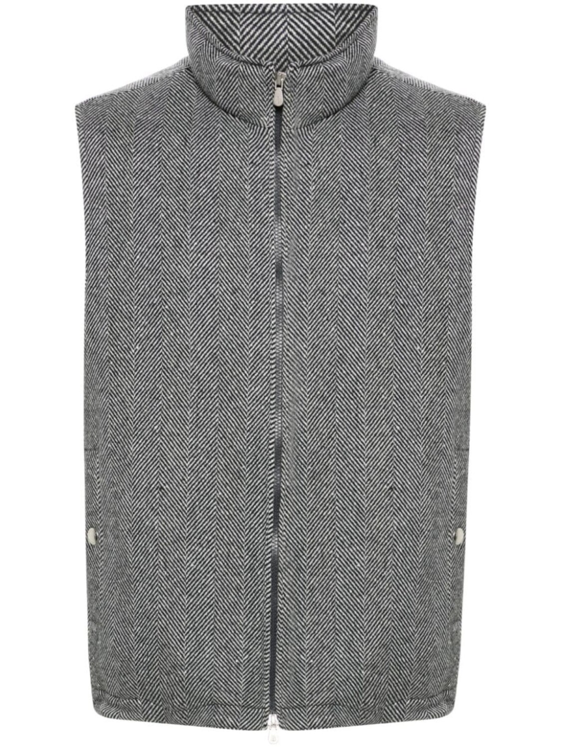 

Brunello Cucinelli жилет с шевронной подкладкой, черный