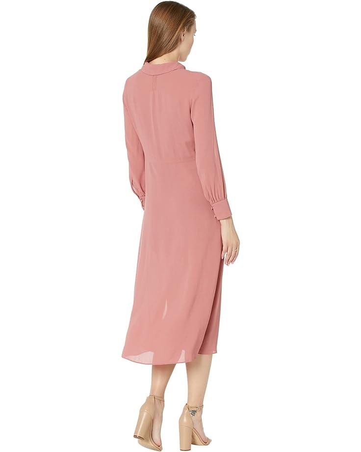 

Платье Ted Baker Faithiy Asymmetric Ruffle Midi Skirt Dress, цвет Mid/Pink