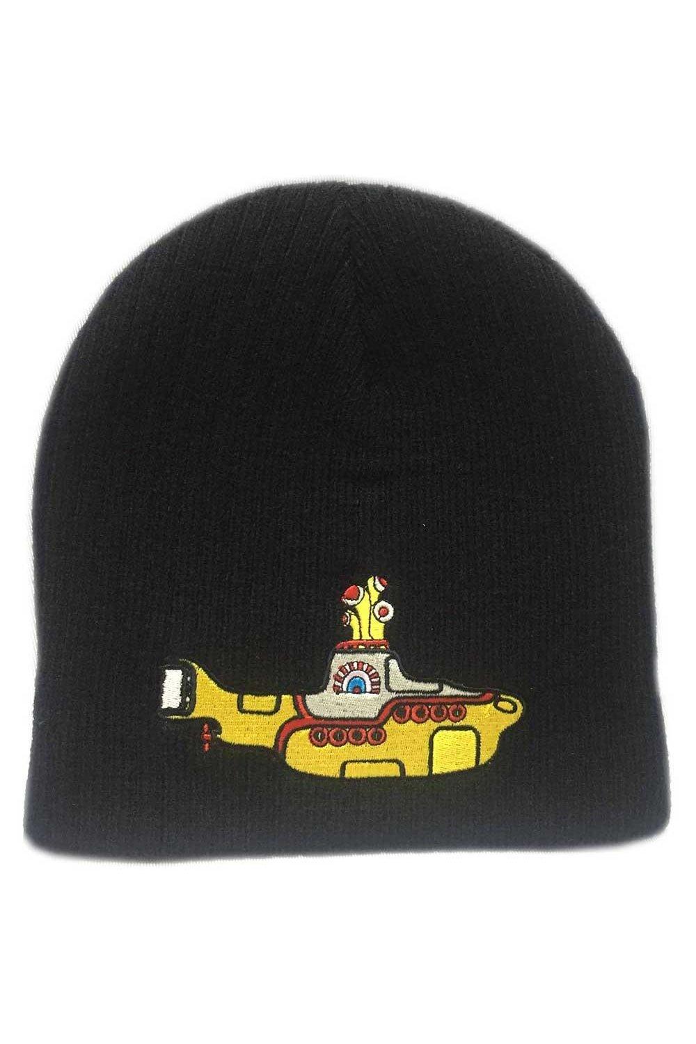 желтая шапка бини с изображением подводной лодки beatles черный Желтая шапка с изображением подводной лодки The Beatles, черный