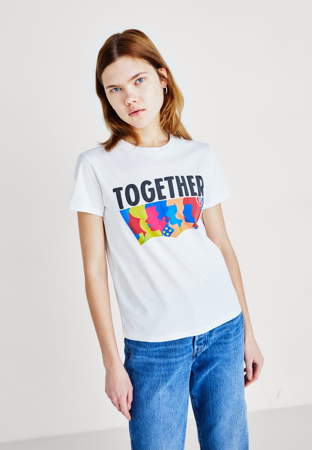 

Футболка с принтом The Perfect Tee Levi's, цвет bright white