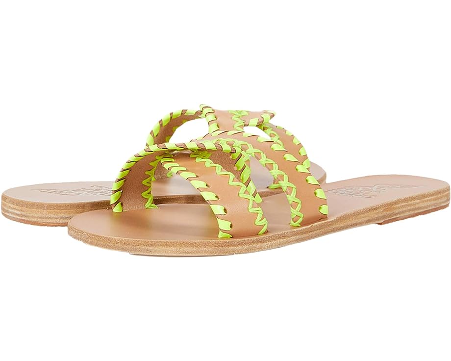 Сандалии Ancient Greek Sandals Desmos Stitch, цвет Natural/Fluo Yellow Vachetta/Fabric
