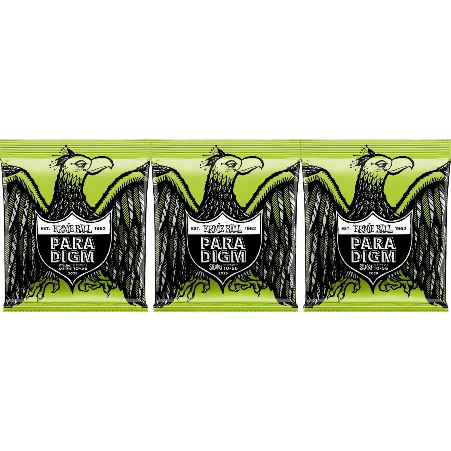 

Струны для электрогитары Ernie Ball 2028 Regular Slinky Paradigm — .010-.056, 7 струн (3 шт. в упаковке)