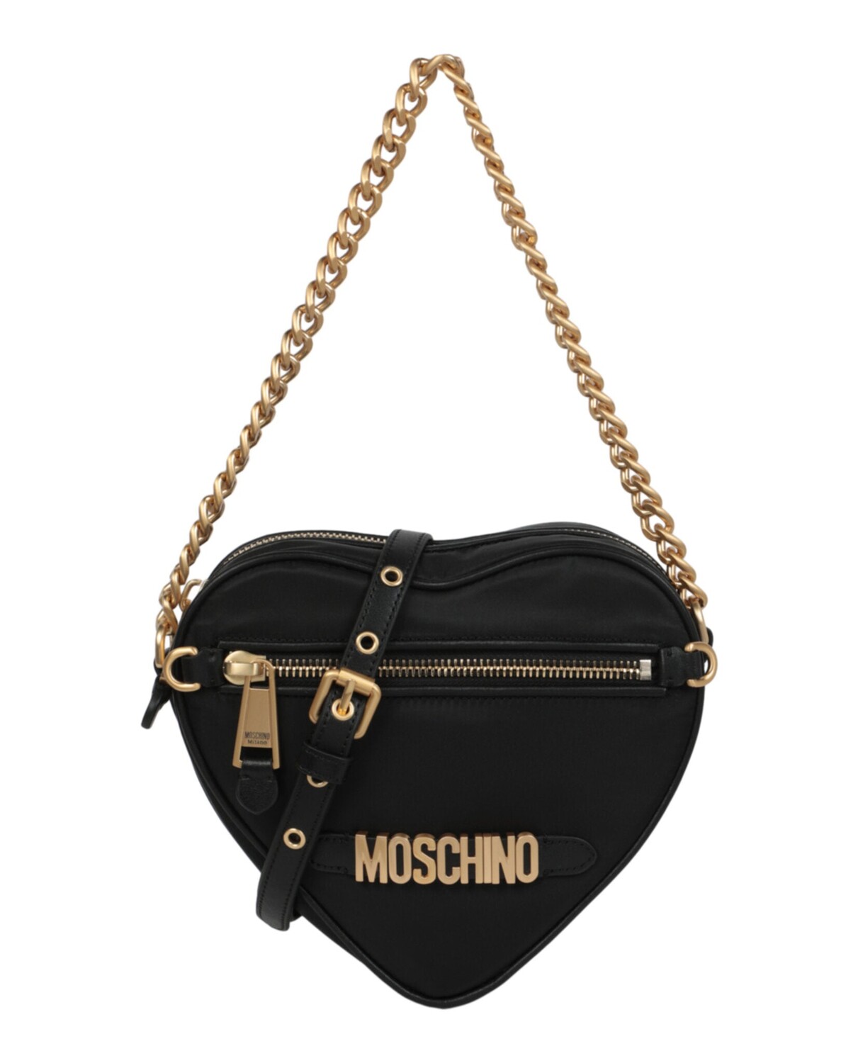 

Нейлоновая сумка через плечо в форме сердца Moschino, цвет Fantasy Print Black