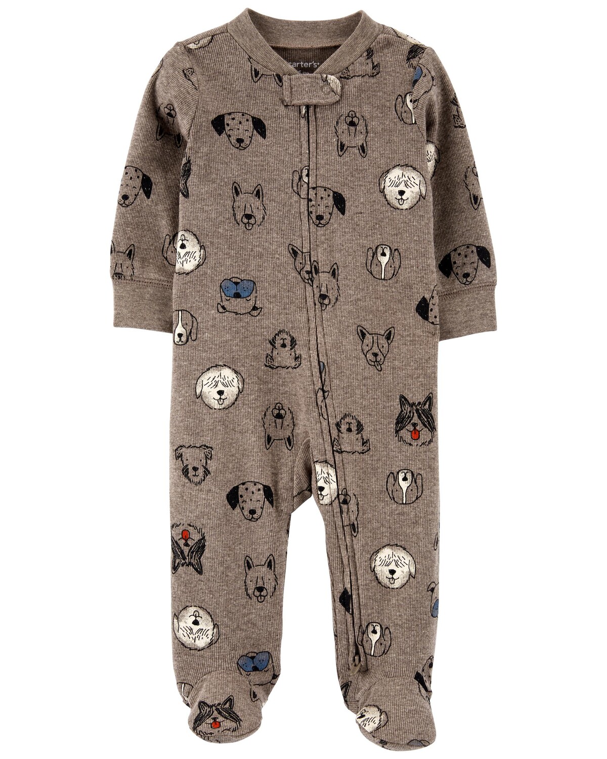 

Baby Dog Cotton Zip-Up Sleep & Play Carter's, коричневый
