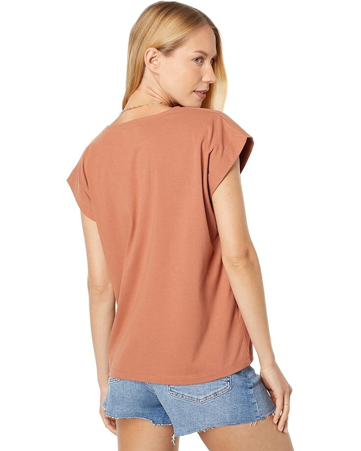 

Футболка Madewell Shoulder Tee, цвет Warm Umber