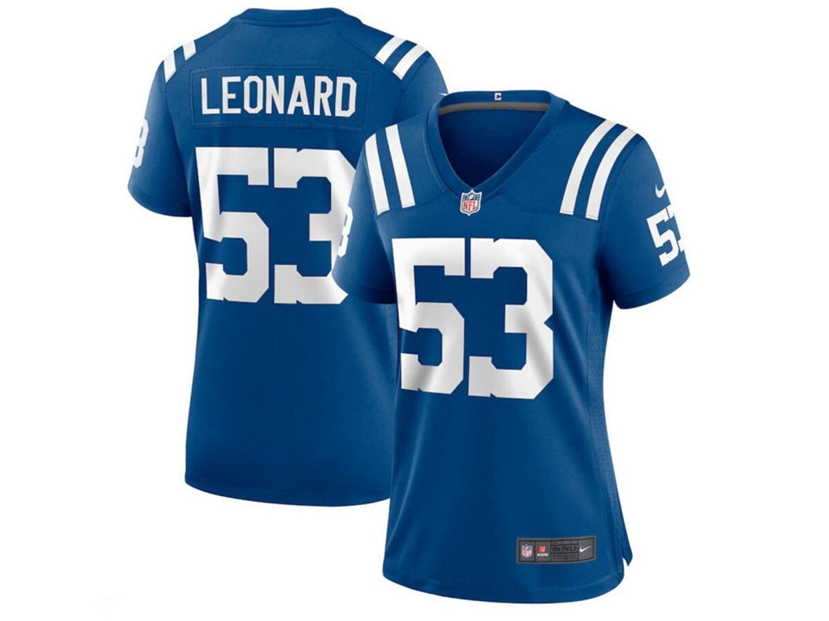 

Женская игровая майка Indianapolis Colts Darius Leonard Nike, синий