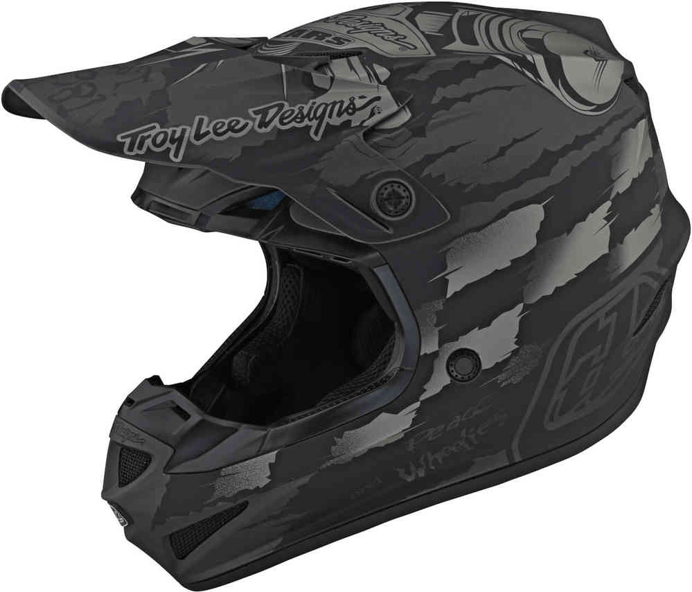 SE4 Strike Шлем для мотокросса Troy Lee Designs, древесный уголь se4 карбюраторный шлем пик troy lee designs черный оранжевый