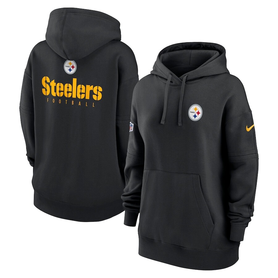 

Пуловер с капюшоном Nike Pittsburgh Steelers, черный