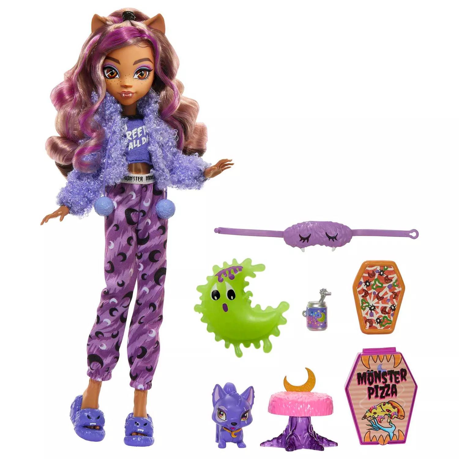 

Mattel Monster High: Клодин Вульф, кукла и набор для ночевки в стиле Creeover Party Mattel