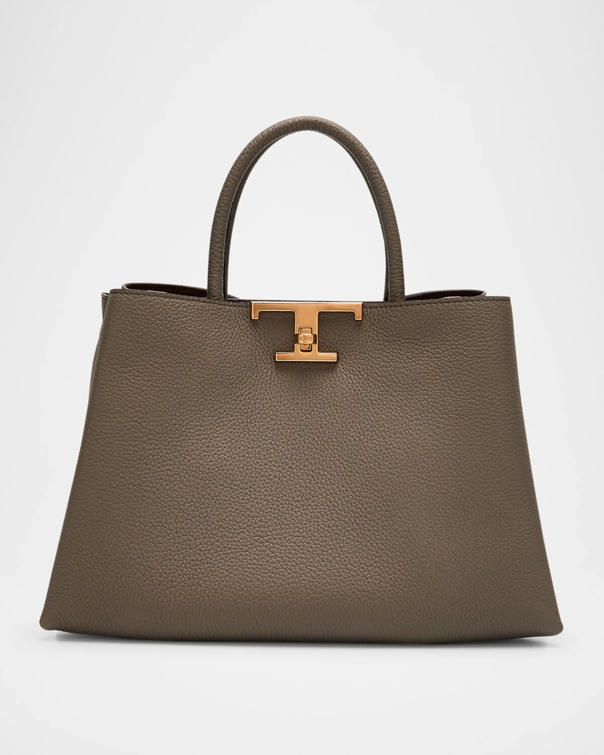 

Сумка из телячьей кожи с верхней ручкой Tod'S, цвет Tortora Scuro