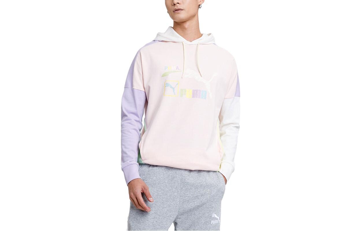 

Толстовка мужская розовая/белая Puma, белый