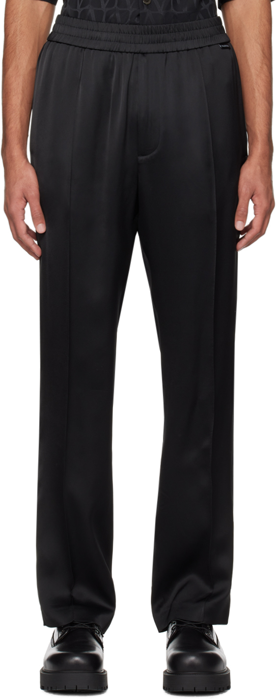 Черные брюки на резинке Valentino