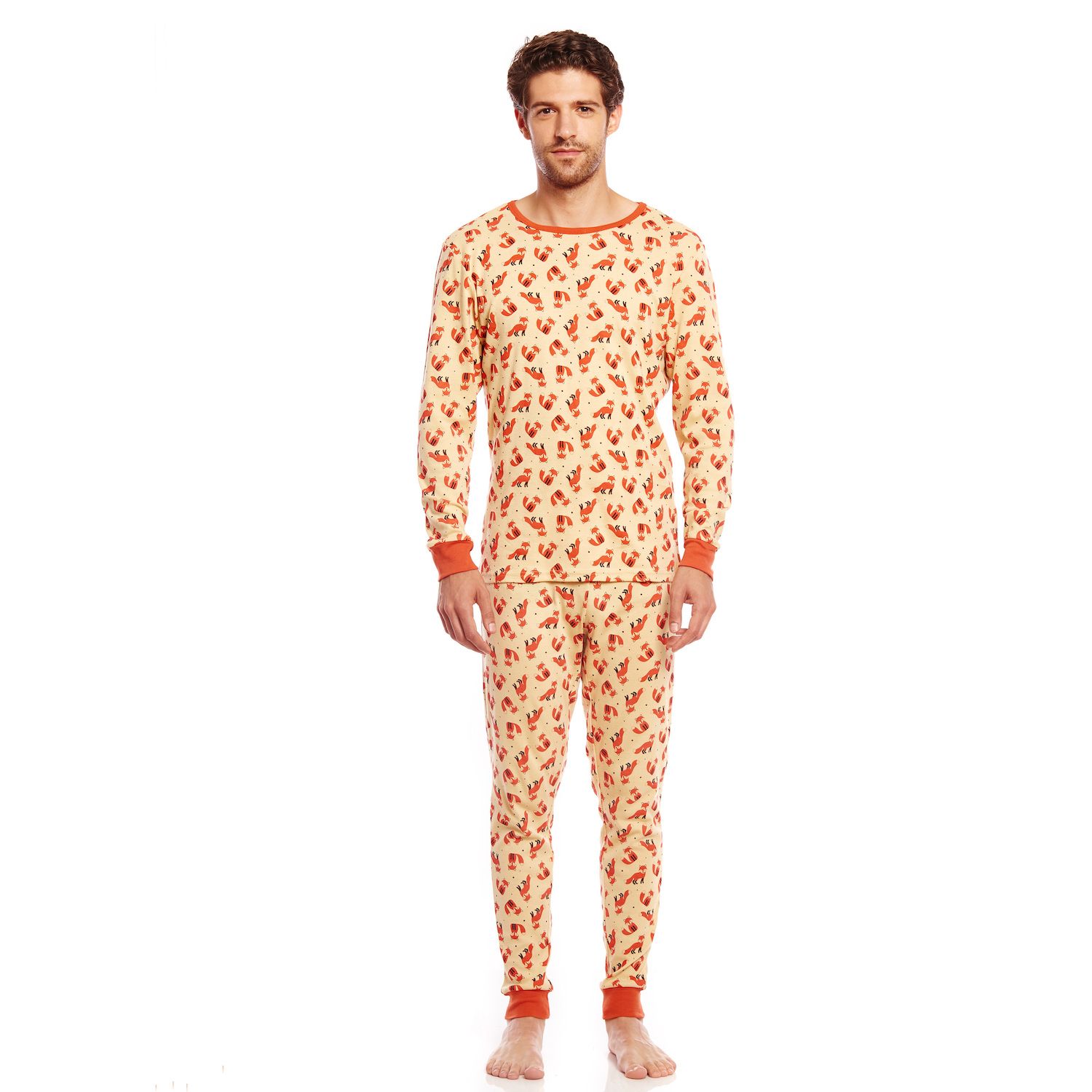цена Мужская хлопковая пижама из двух предметов Leveret Fox