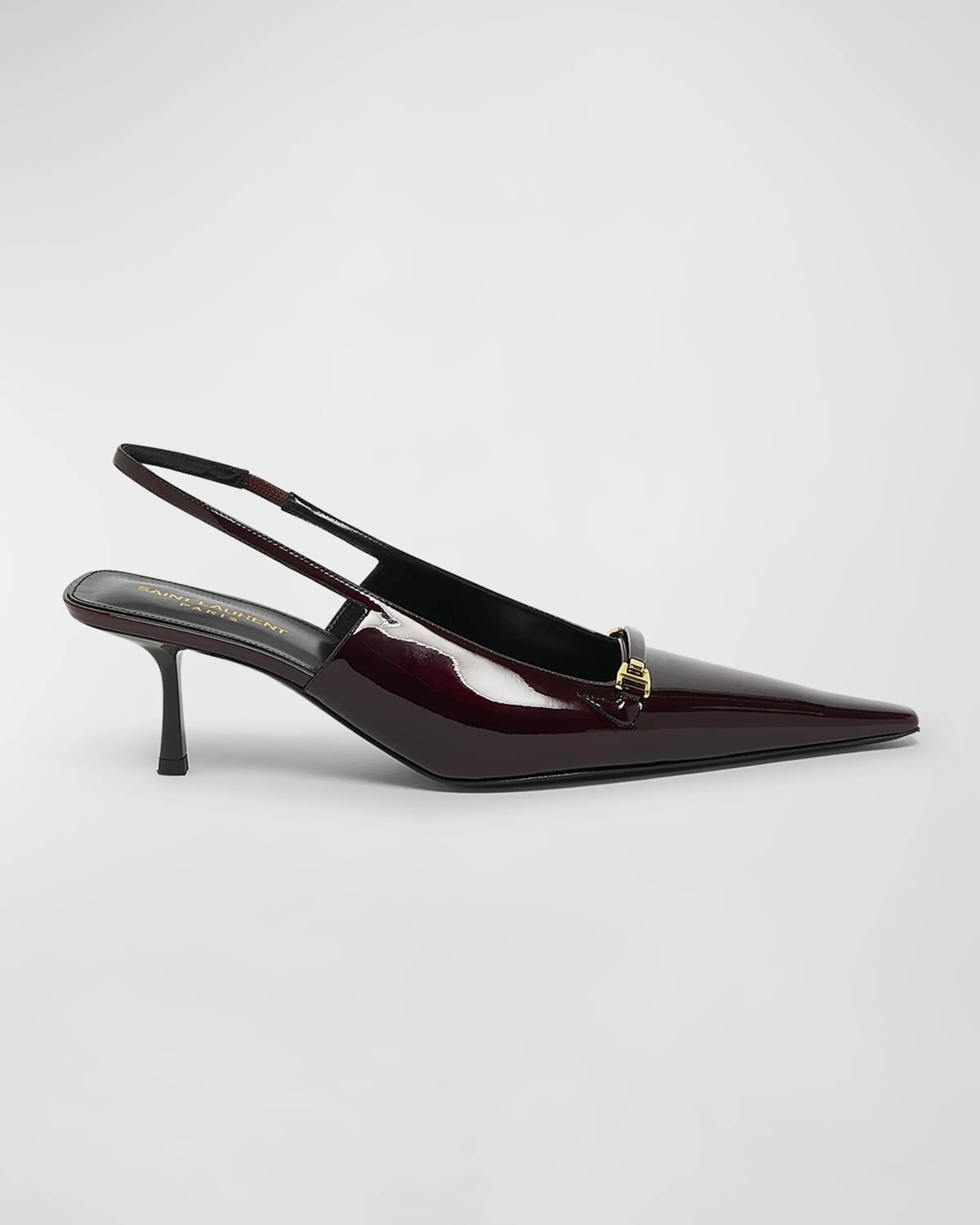 

Туфли-лодочки с открытой пяткой Hermione Saint Laurent, бордовый