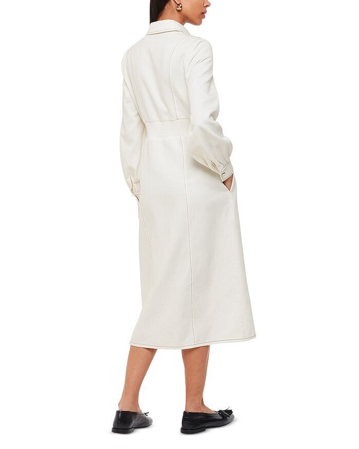 

Джинсовое платье миди Whistles Harlowe, слоновая кость/кремовый