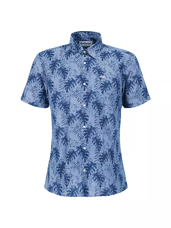 

Летняя рубашка из шамбре Copgrave Palm Barbour, цвет chambray