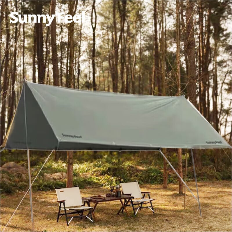 

Sunnyfeel самостоятельный навес для кемпинга, пикника, непромокаемый и ветрозащитный навес от солнца/ткань Оксфорд, зеленый цвет 3*5 метров