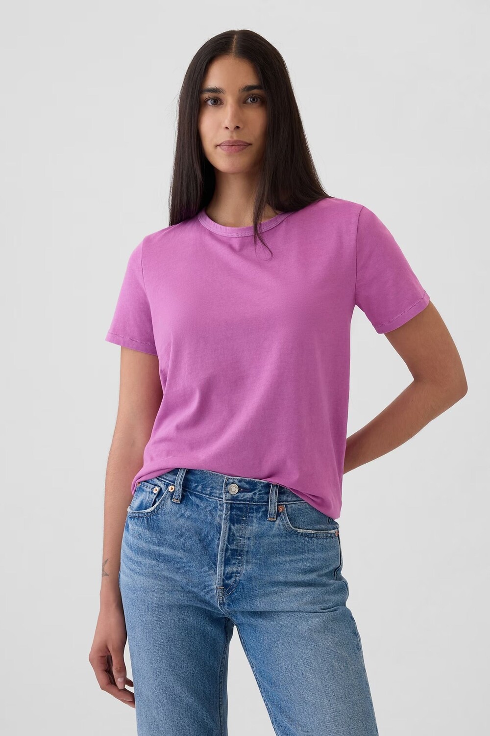 

Винтажная футболка с коротким рукавом из органического хлопка Gap, розовый