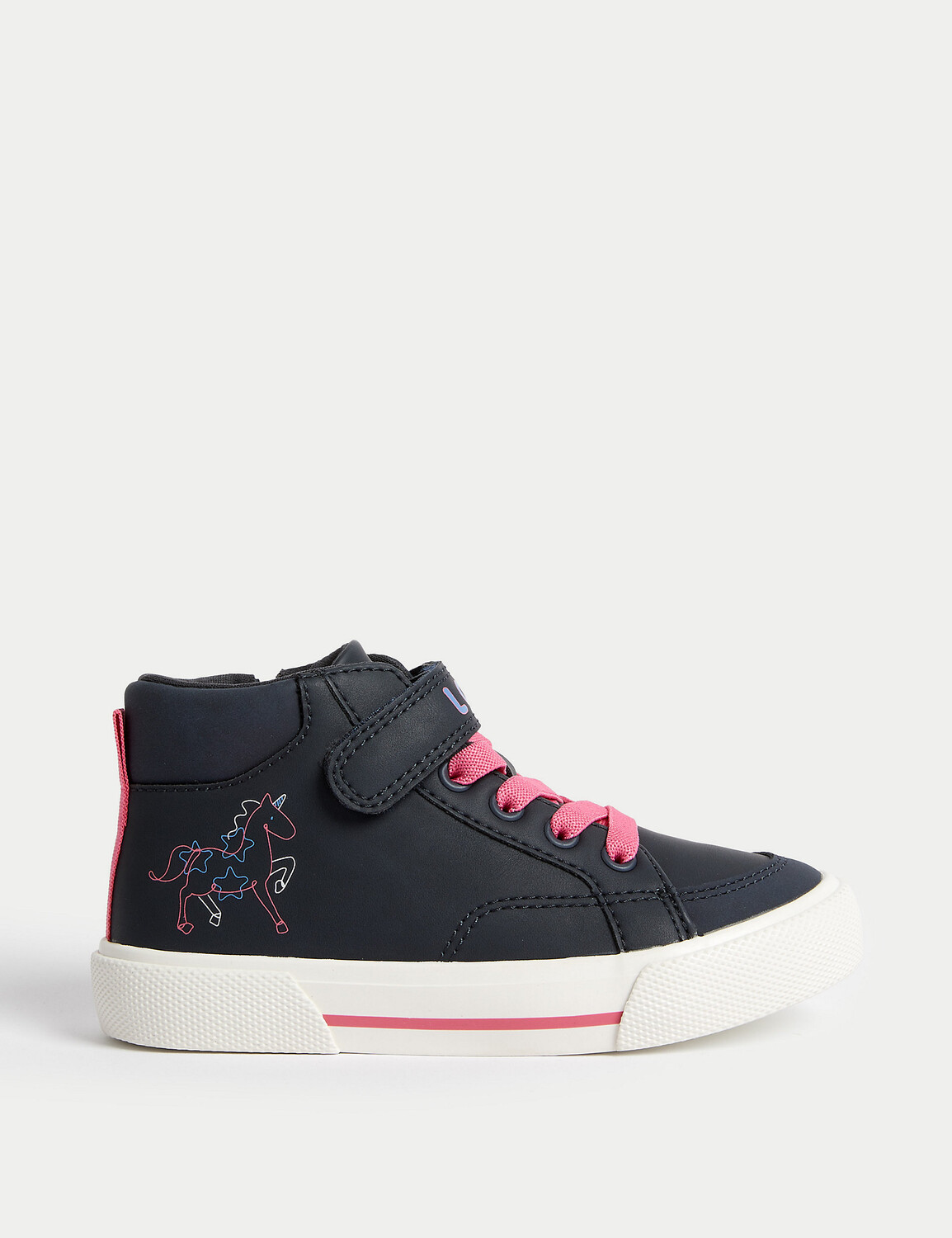 

Детские высокие кроссовки Freshfeet Unicorn (4 маленьких — 2 больших) Marks & Spencer, темно-синий