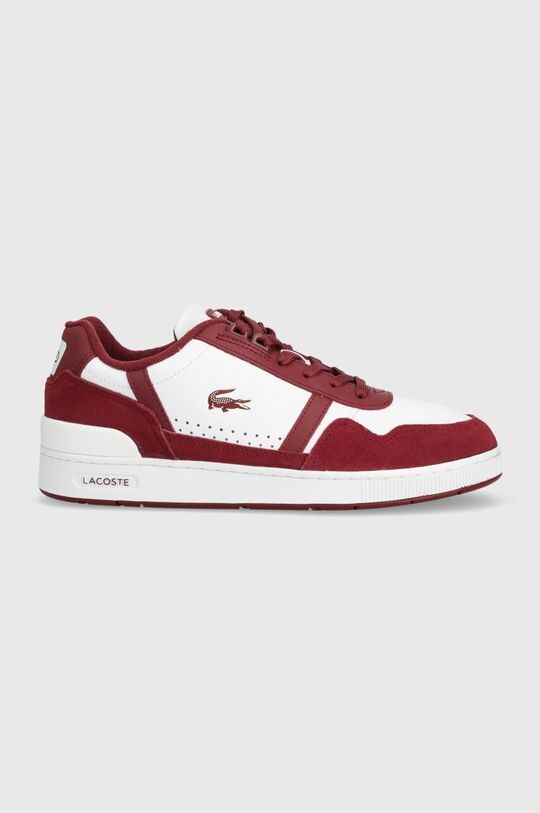 

Кожаные кроссовки с графическим принтом T-Clip Lacoste, бордовый, Красный