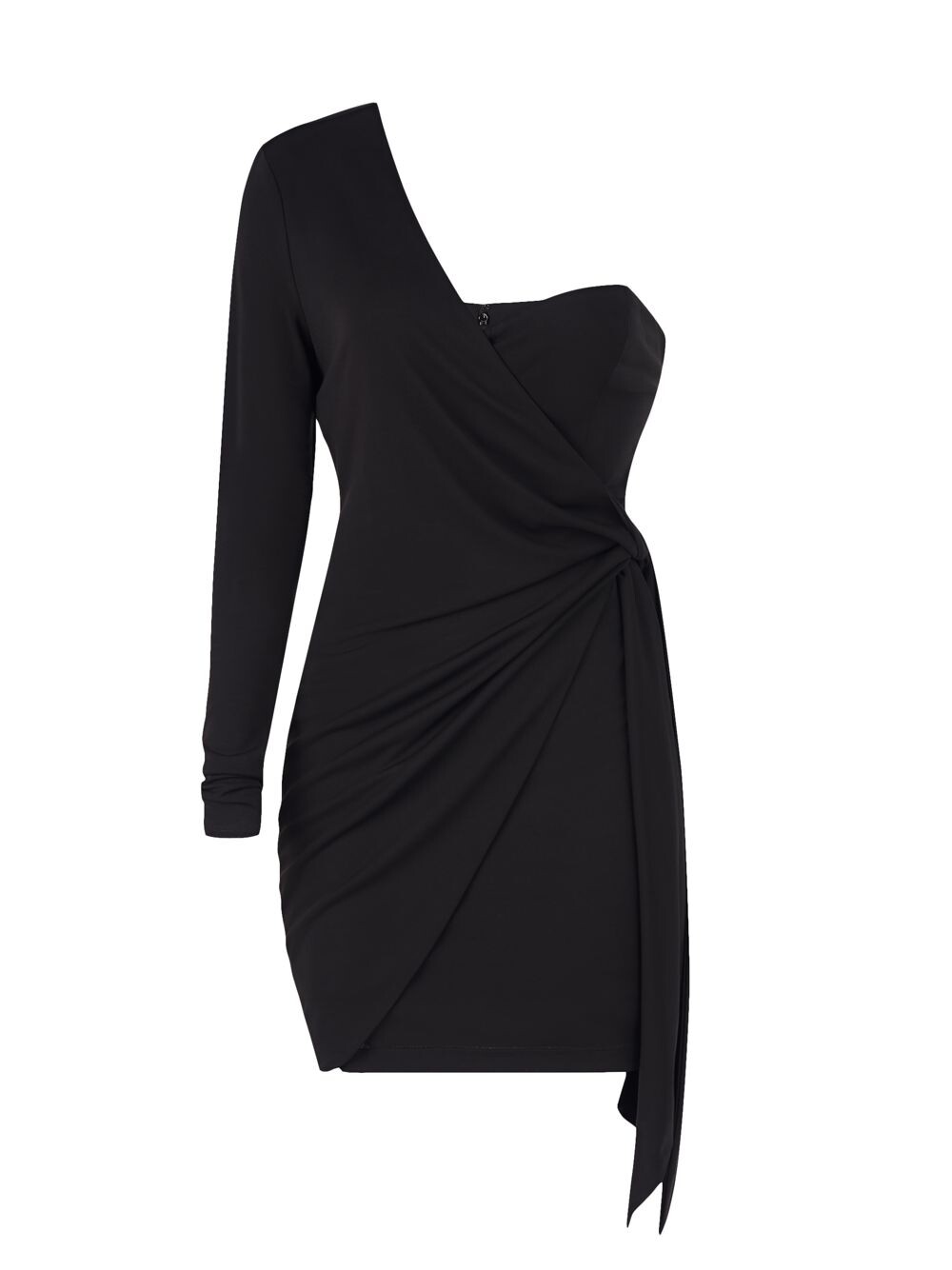

Асимметричное мини-платье Ashlynn из джерси Halston, черный