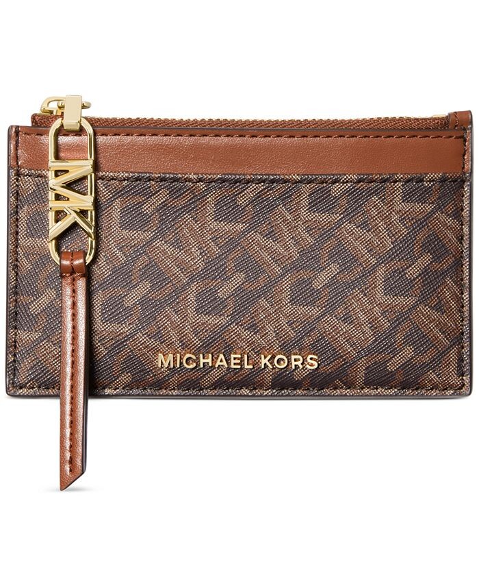 

Маленький футляр для карт на молнии с логотипом Empire Michael Kors, коричневый