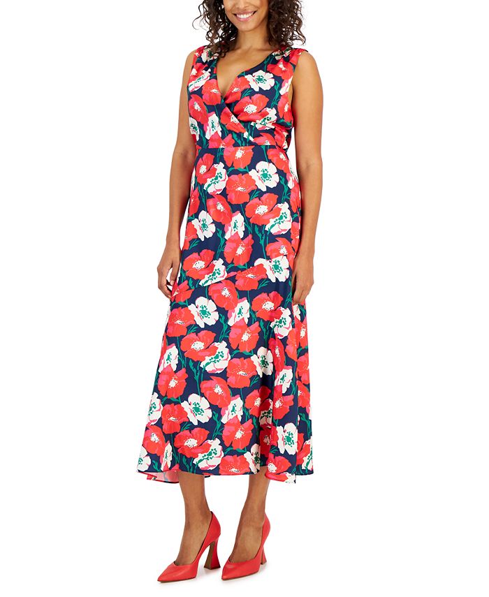 Женское шифоновое платье А-силуэта с цветочным принтом Sam Edelman, мультиколор