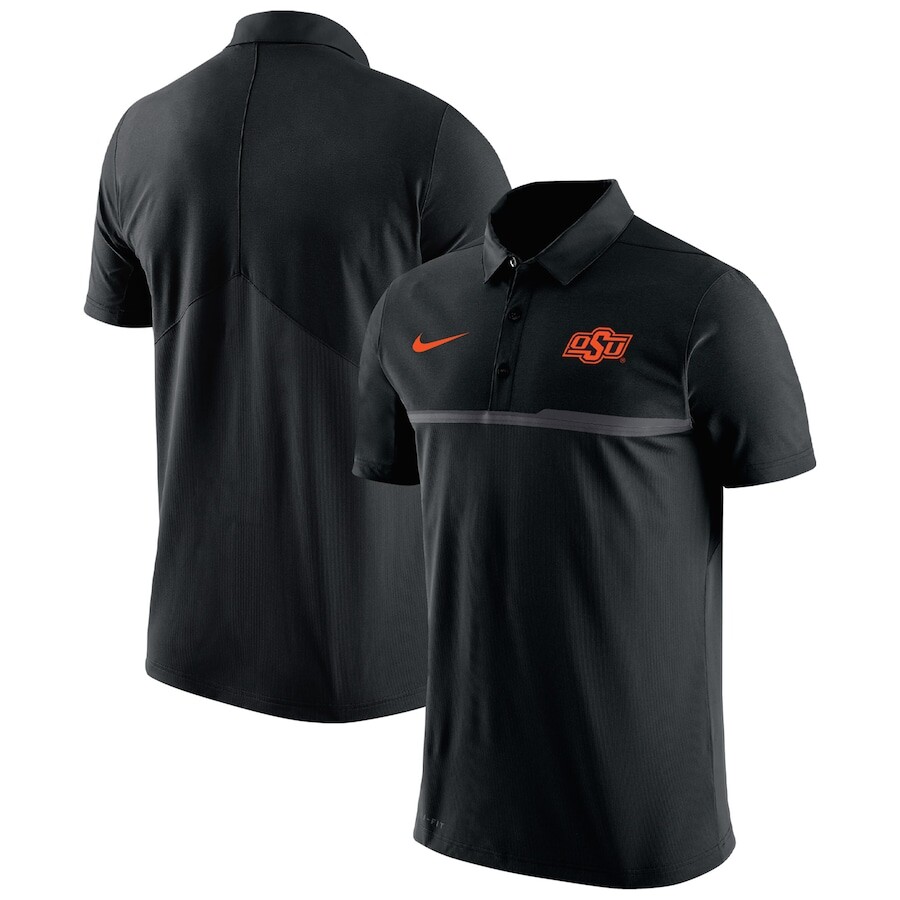 

Поло с коротким рукавом Nike Oklahoma State Cowboys, черный