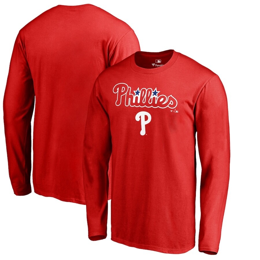 

Футболка с длинным рукавом Fanatics Branded Philadelphia Phillies, красный