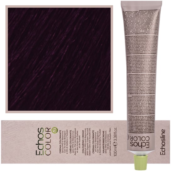 Кремовая, стойкая краска для волос с пчелиным воском 100мл 5.22 Intense Purple Light Chestnut Echosline, Estyling Echos Color, Echosline Estyling